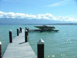 Dock decked with MAXiTUF recycled plastic lumber