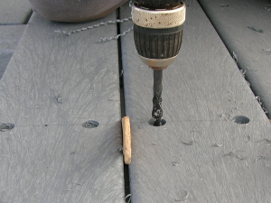 Drilling MAXiTUF plastic lumber with standard tools
